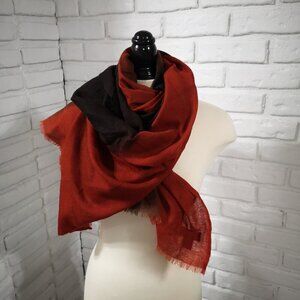 Tiara Accessory Rusty Red & Brown Made in India 100% Wool Wrap / Scarf